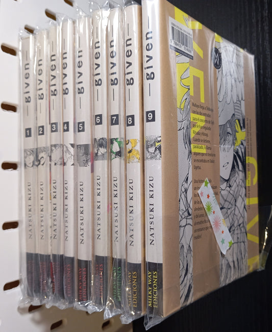 GIVEN (BL MANGA) - COMPLETE PACK VOLUMES 01 TO 09 (USED)