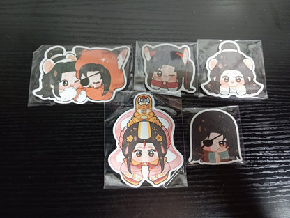 Heaven Official's Blessing - Set aus 5 offiziellen Bilibili Chibi-Acrylmagneten (GEBRAUCHT)