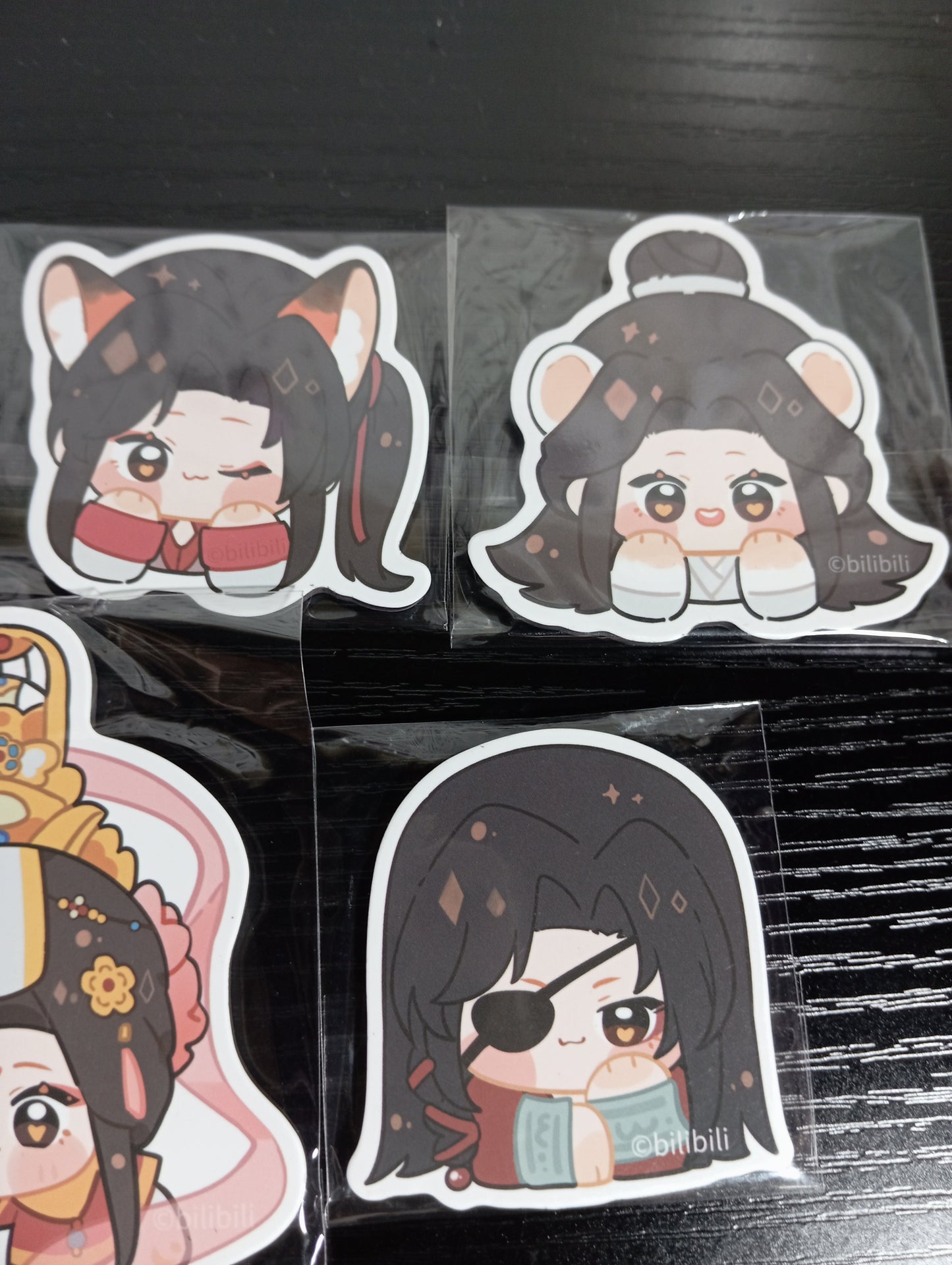 Heaven Official's Blessing - Set aus 5 offiziellen Bilibili Chibi-Acrylmagneten (GEBRAUCHT)